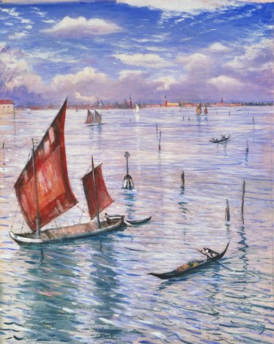 Venetië vanaf de Lido door Christopher Richard Wynne Nevinson